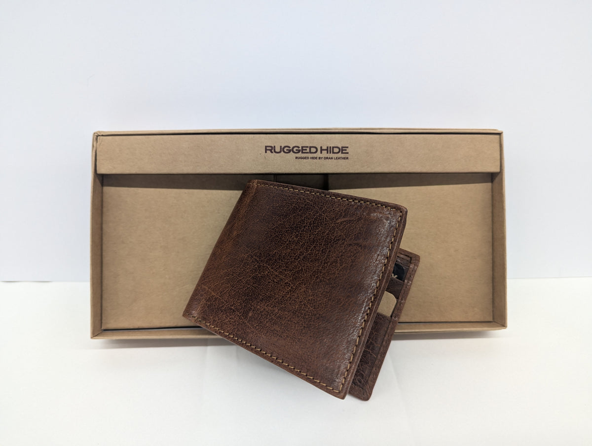 Rugged Hide Jordan - Mens wallet - Brandy