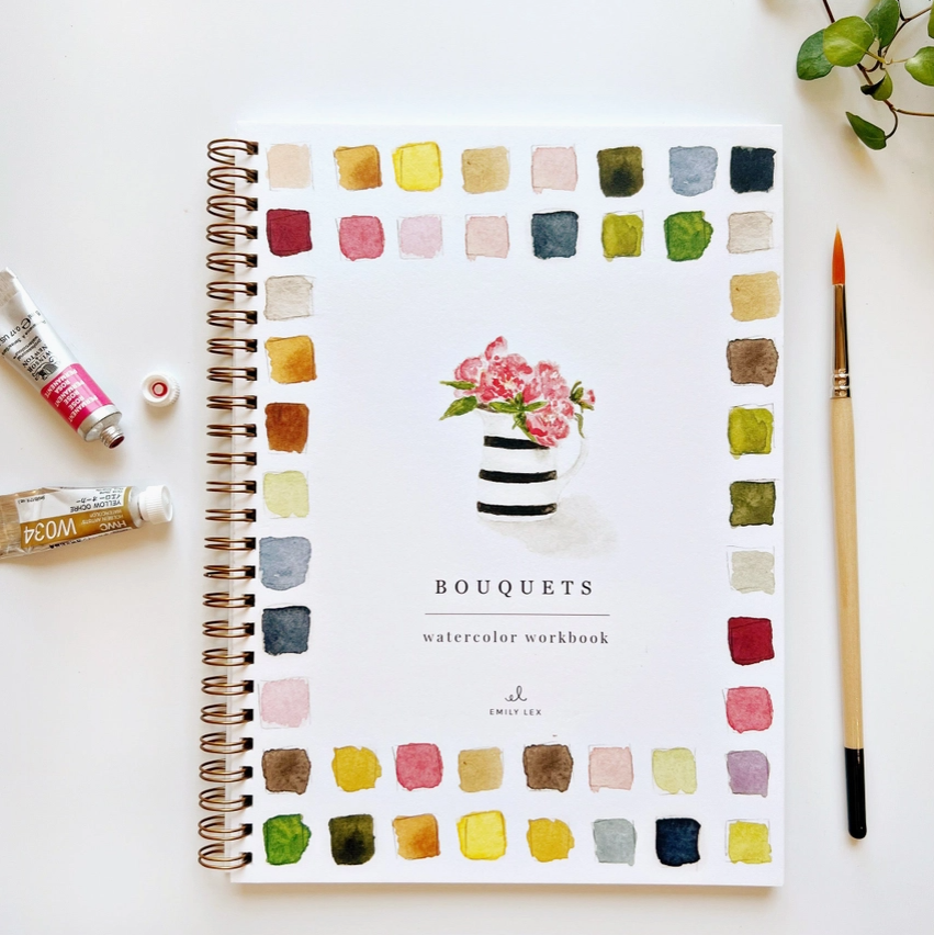 EMILY LEX STUDIO - WATERCOLOUR WORKBOOK - BOUQUETS