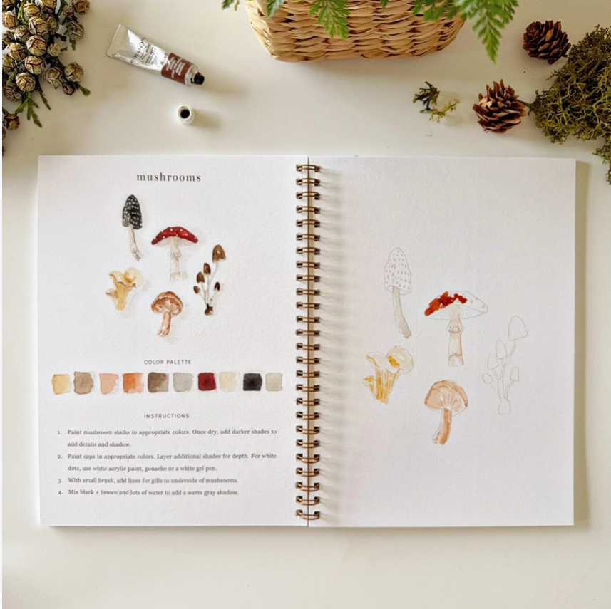 EMILY LEX STUDIO WATER COLOUR WORK BOOK - WOODLAND