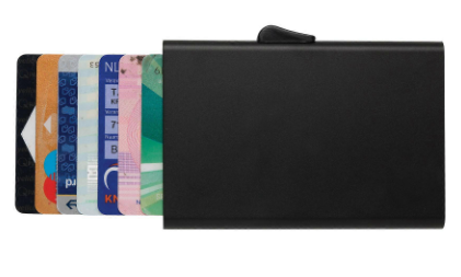 RFID C-Secure Cardholder Aluminium-Black (UOM = ea)