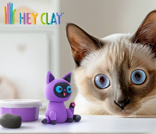 Hey Clay Fluffy Pets -Siamese Cat