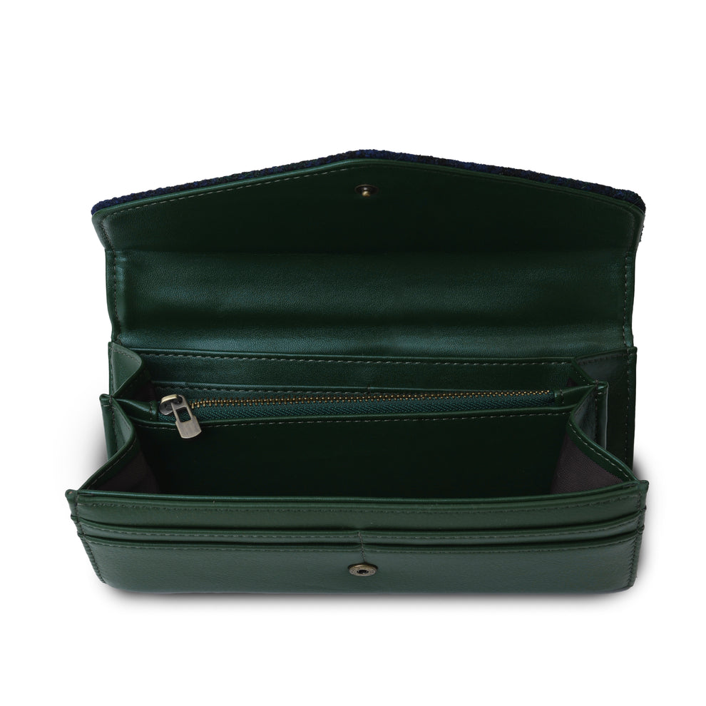 ISLANDER THE LARGE CLASP PURSE BLACK WATCH