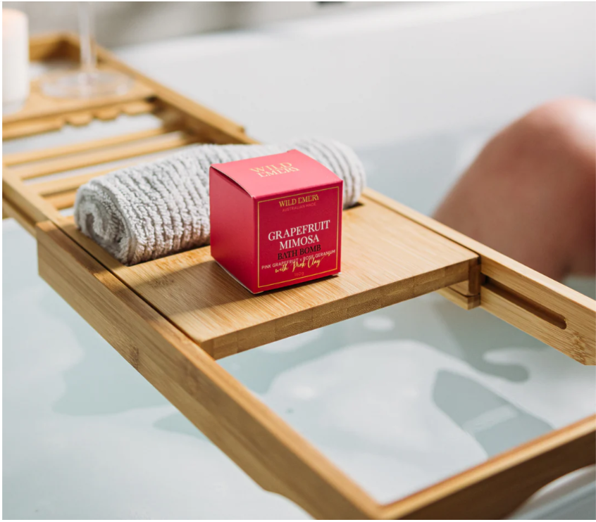 WILD EMERY CUBE BATH BOMB-GRAPEFRUIT MIMOSA