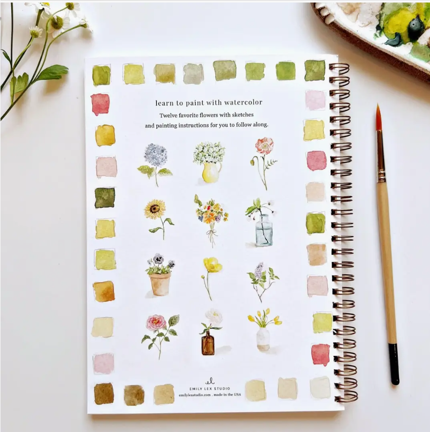 Emily Lex Studio Flowers Watercolour Workbook