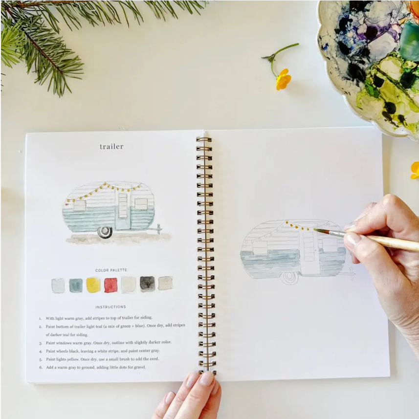 Emily Lex Studio Camping Watercolour Workbook