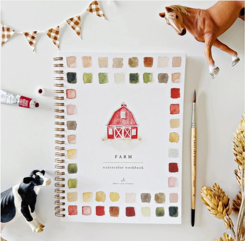 Emily Lex Studio Farm Watercolour Workbook