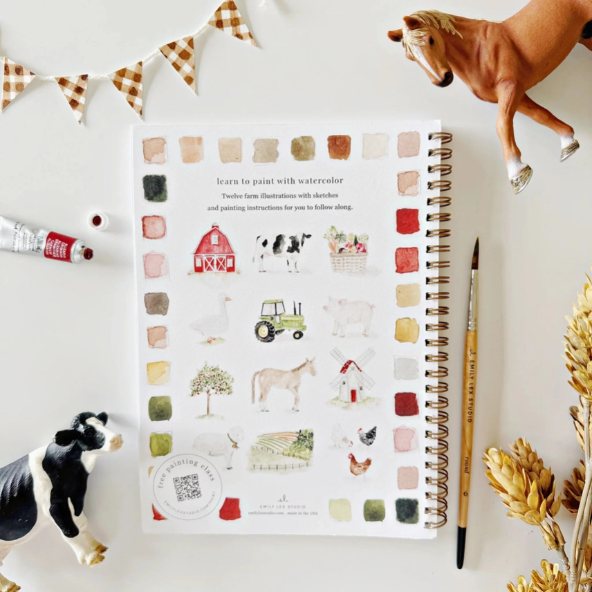 Emily Lex Studio Farm Watercolour Workbook