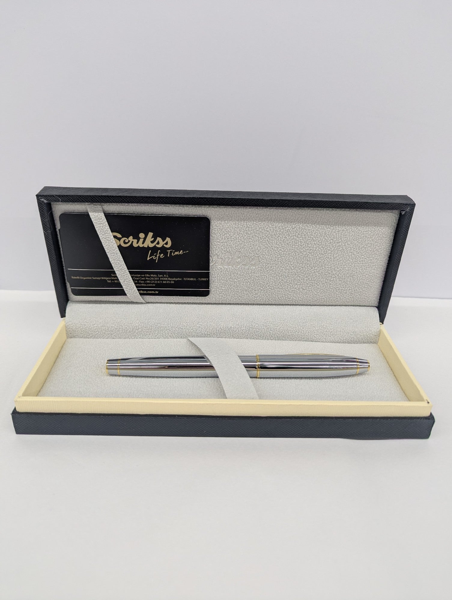 Scrikss Noble 35 Rollerball Pen - Gold Chrome