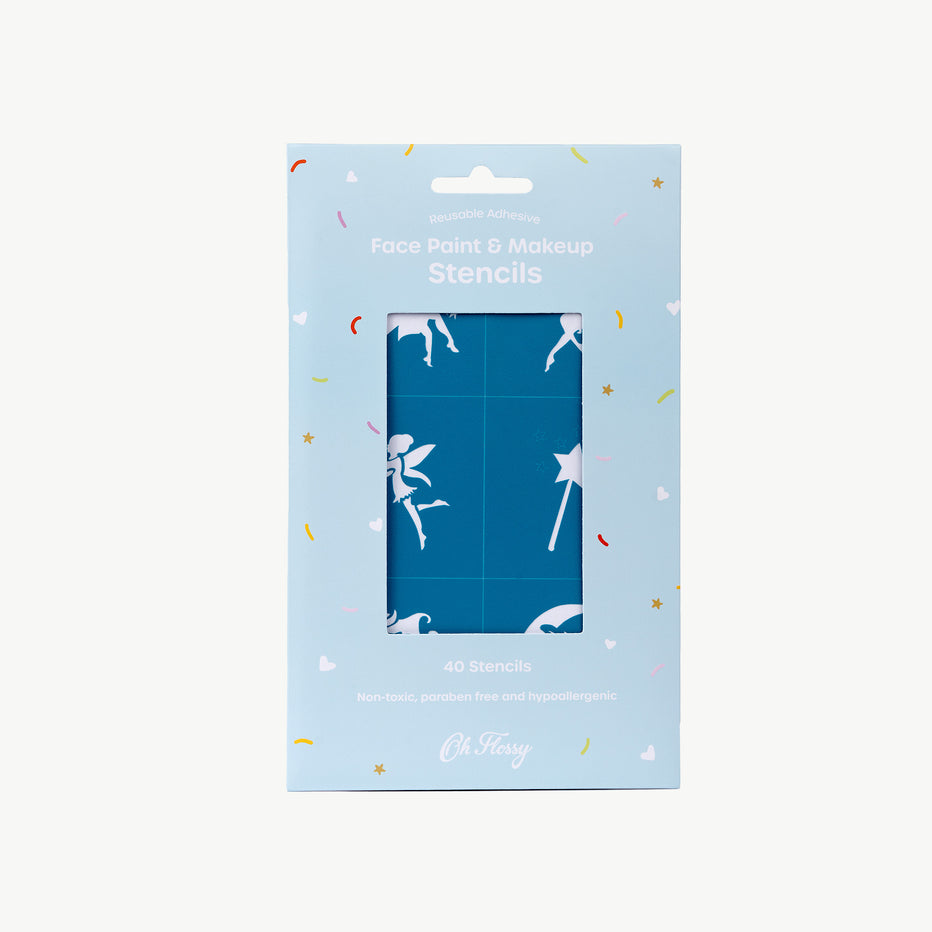 OH FLOSSY REUSABLE ADHESIVE FACE PAINT & MAKEUP STENCILS
