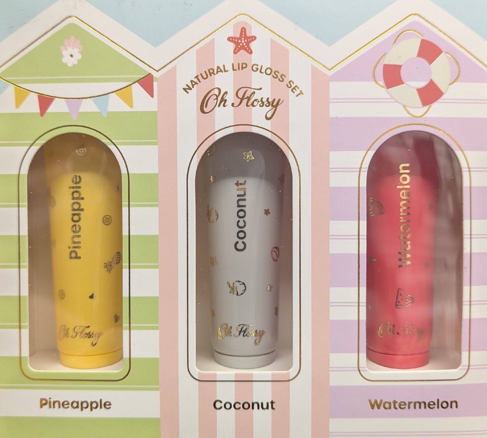 Oh Flossy Beach Club Natural Lip Gloss Set