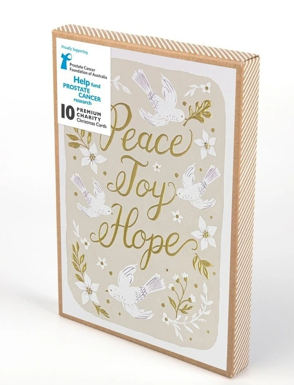Prostate cCancer Foundation of Australia PEACE JOY HOPE ON BUFF