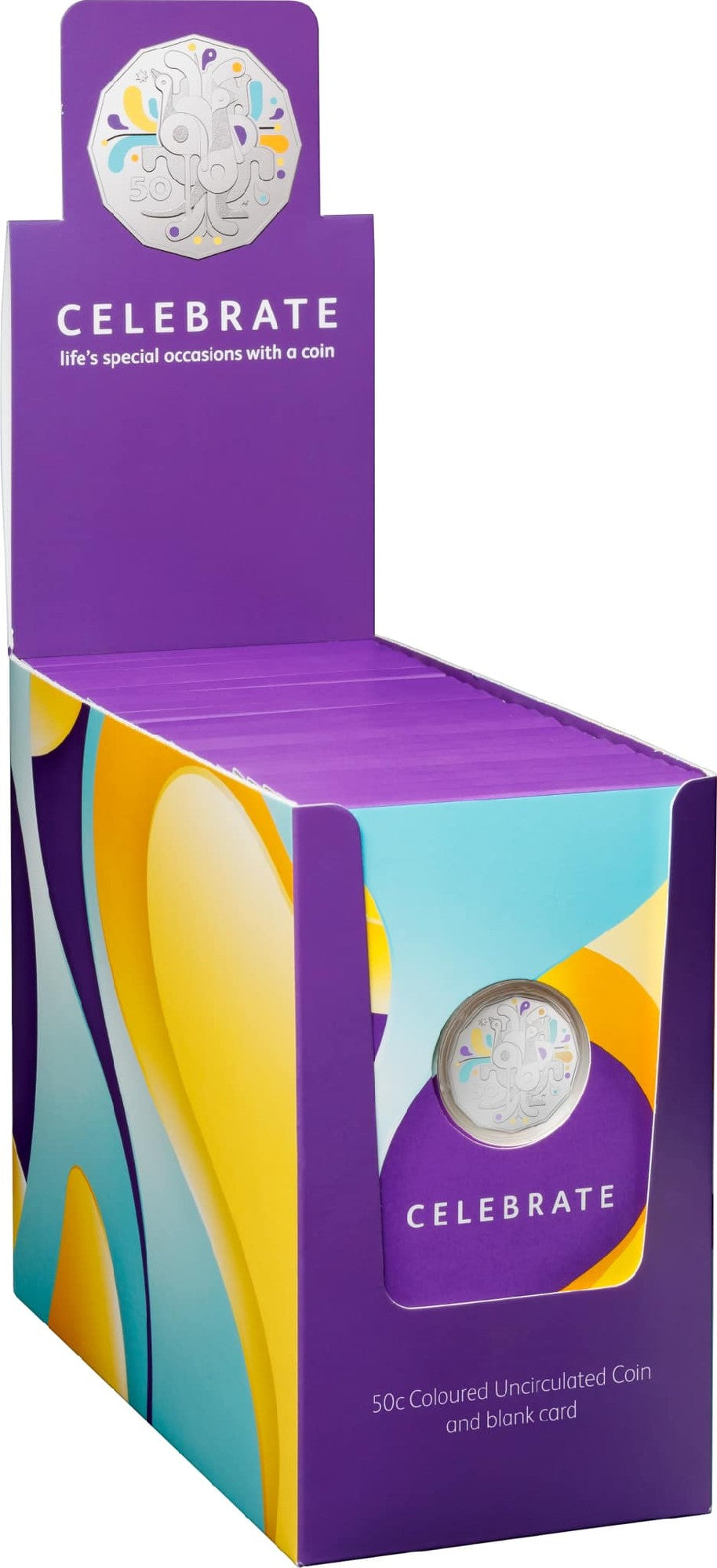 ROYAL AUSTRALIAN MINT CELEBRATIONS 2025 50c COLOURED UNCIRCULATED COIN