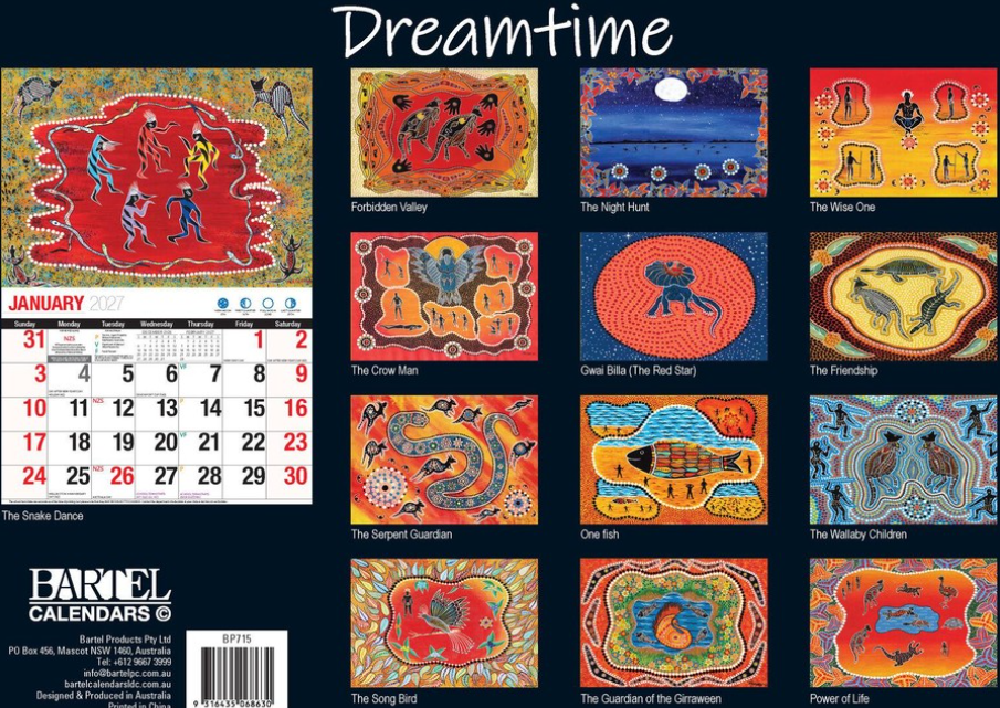 Calendar 2027 Big Print Dreamtime