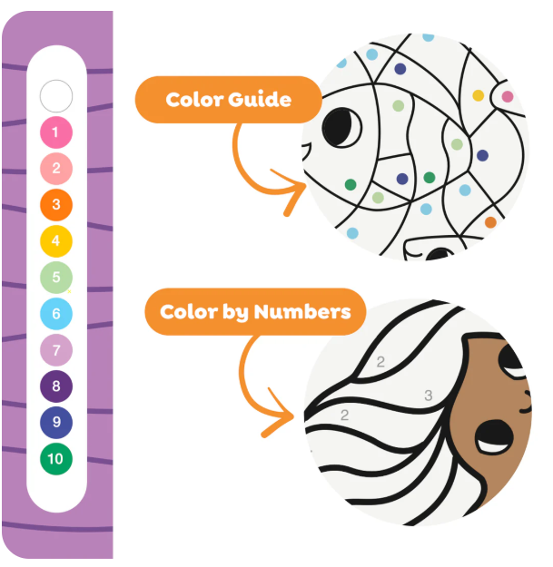 Tiger Tribe Colour by Numbers - Mermaids and Friends