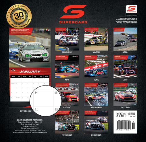 V8 SUPERCARS CALENDAR: 2027