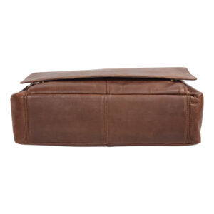 RUGGED HIDE LITHGOW SATCHEL-BROWN 