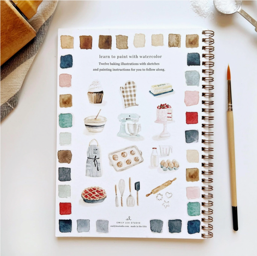 Emily Lex Studio Baking Watercolour Workbook 