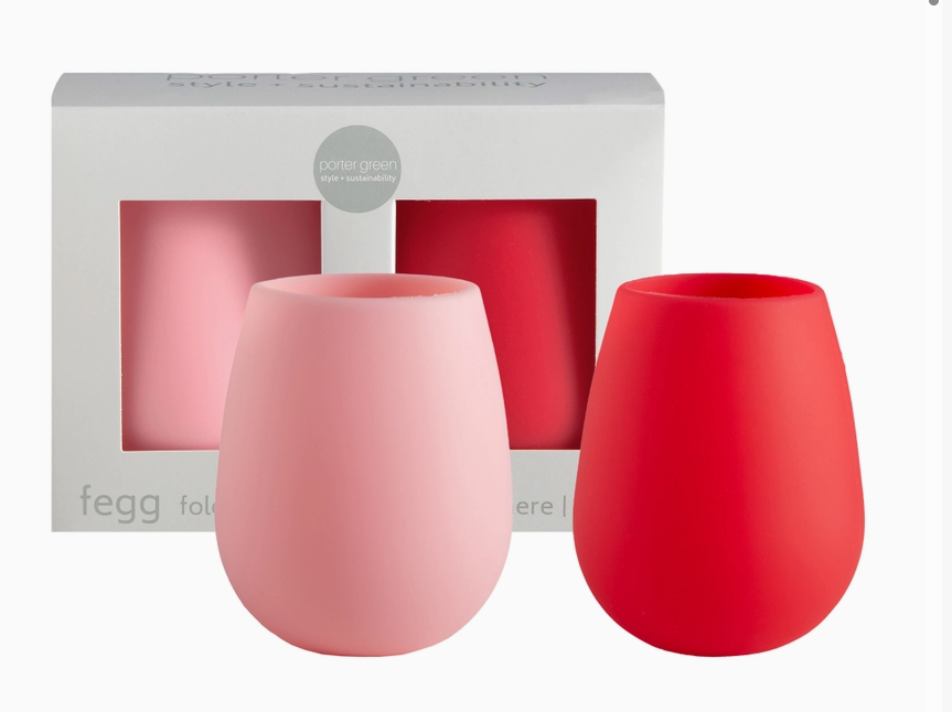 Porter Green Cherry + Blush | Fegg | Silicone Unbreakable Glasses | Grey matte 