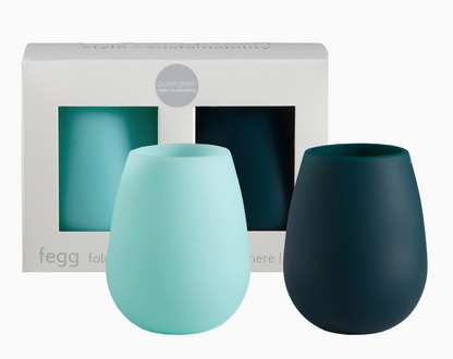 Porter Green Mist + Ink | Fegg | Silicone Unbreakable Glasses | Grey matte 