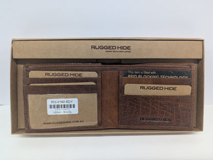 Rugged Hide Jordan - Mens wallet - Brandy
