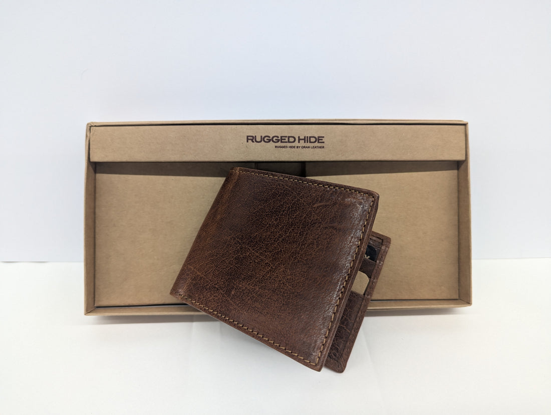 Rugged Hide Jordan - Mens wallet - Brandy