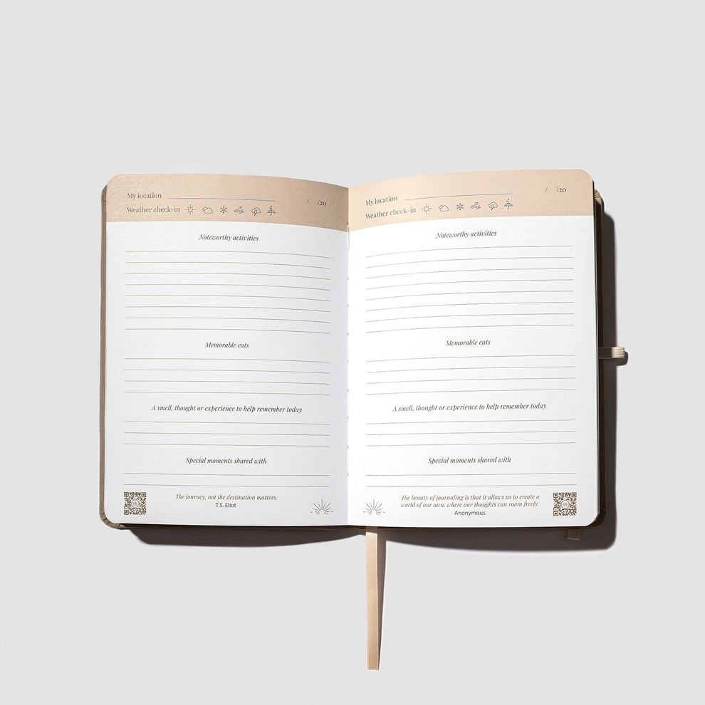JOURNALFY TRAVEL JOURNAL (SUNLIT SAND)