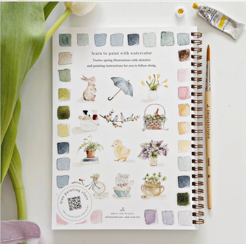 EMILY LEX STUDIO WATER COLOUR WORK BOOK - SPRING