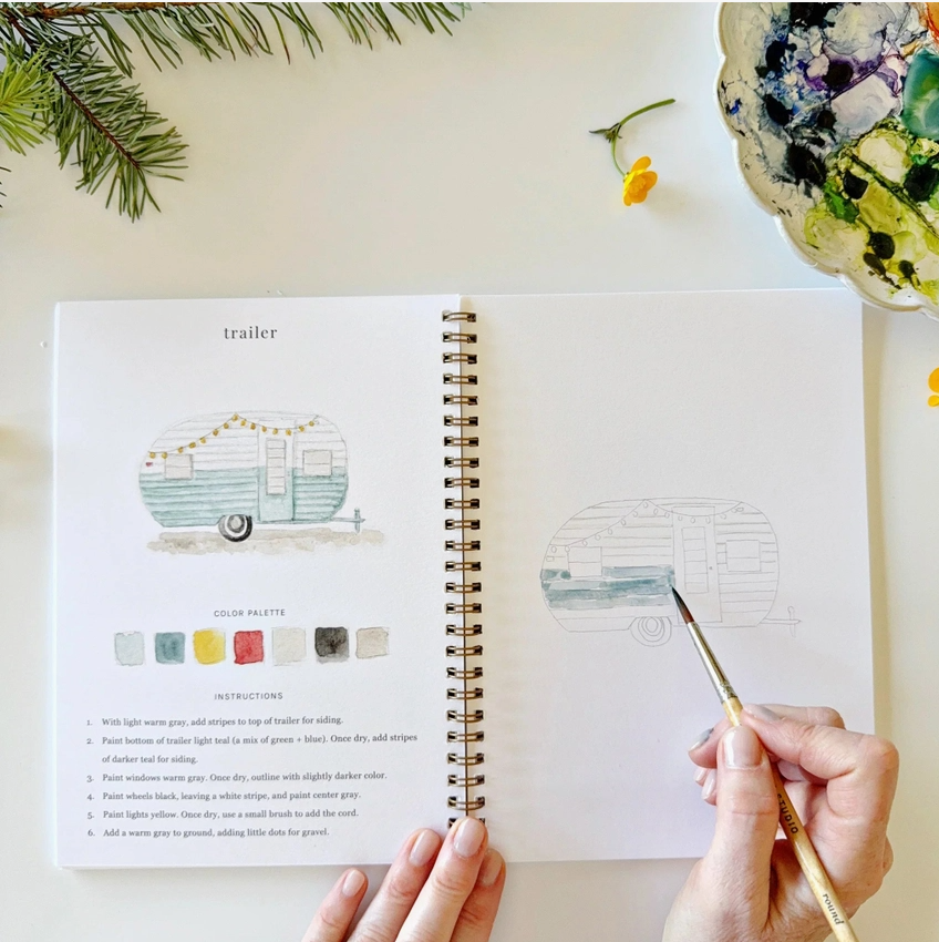 EMILY LEX STUDIO - WATERCOLOUR WORKBOOK - CAMPING