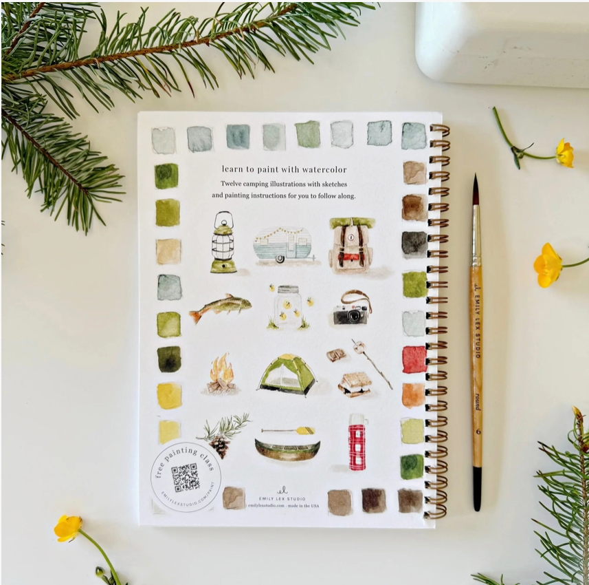 EMILY LEX STUDIO - WATERCOLOUR WORKBOOK - CAMPING