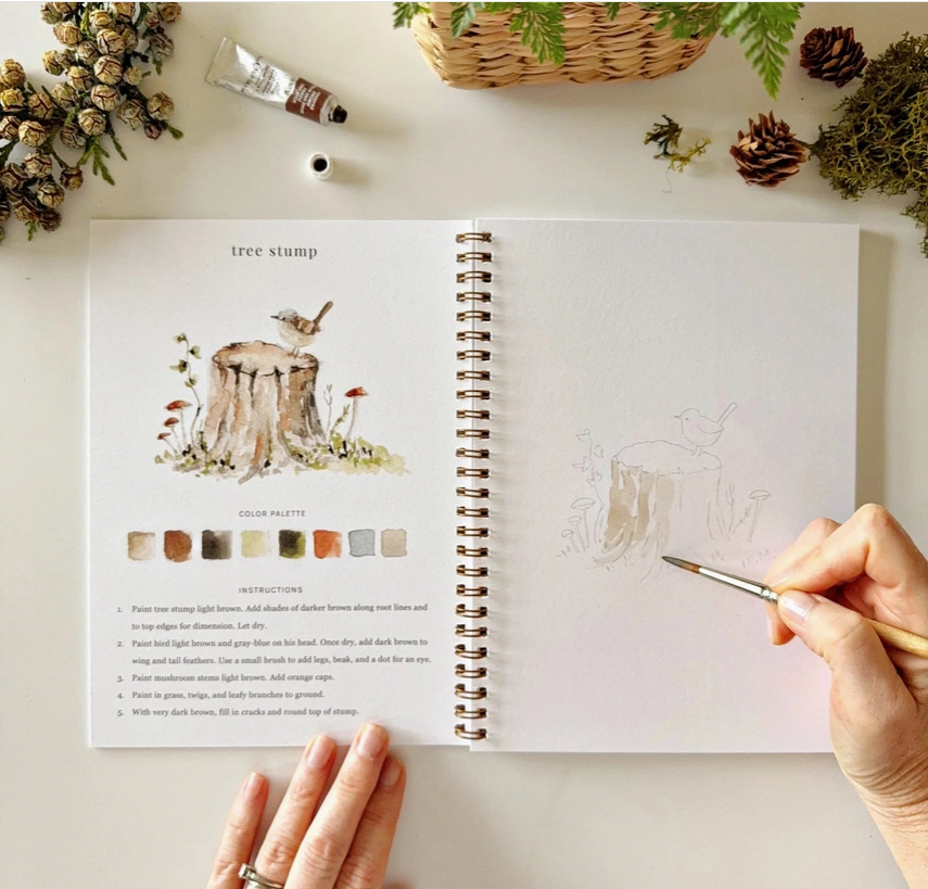 EMILY LEX STUDIO WATER COLOUR WORK BOOK - WOODLAND