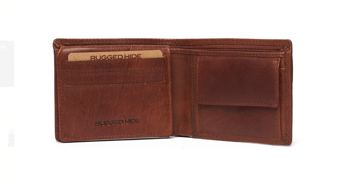 Rugged Hide Jesse - Man Wallet - Brandy