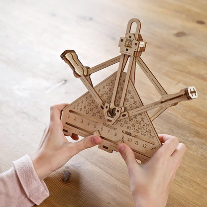 UGEARS STEM Arithmetic Kit 2-in-1 - Creative Wooden Model Kits for Adults Teens and Children - DIY Mechanical Science Kit for Self Assembly - Unique