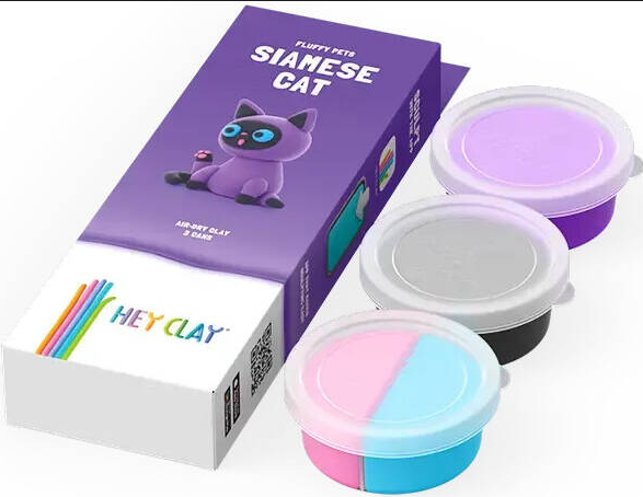 Hey Clay Fluffy Pets -Siamese Cat