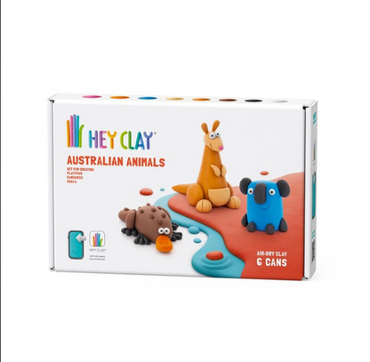 Hey Clay Australian Animals Medium Set (6 Cans)