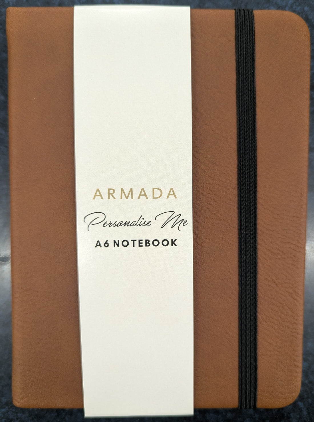 A6 Notebook Faux Leather - Tan 