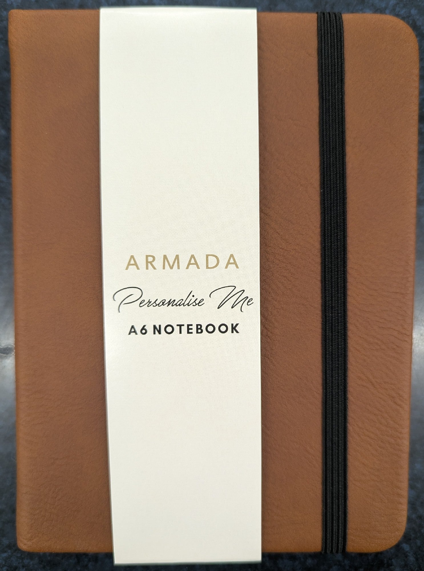A6 Notebook Faux Leather - Tan 