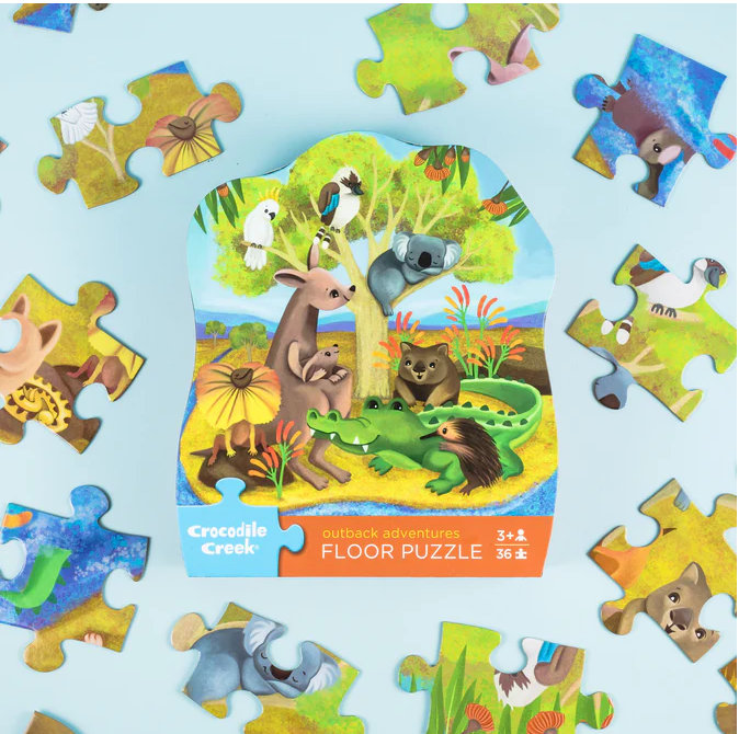 Crocodile Creek Classic Floor Puzzle 36 pc - Outback Adventures 