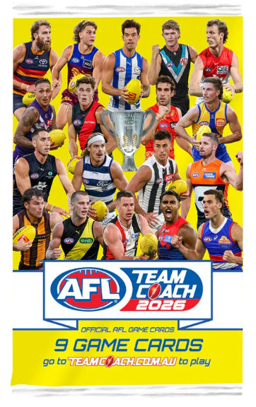 AFL TEAMCOACH FOOTY CARD PACKS: 2026