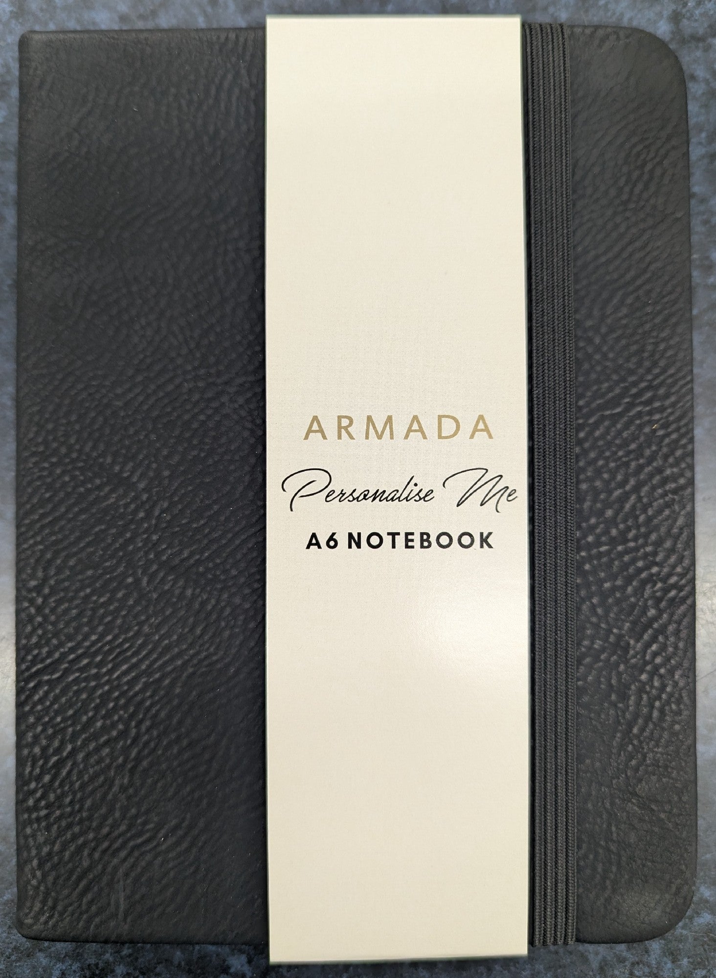 A6 Notebook Faux Leather - Black 