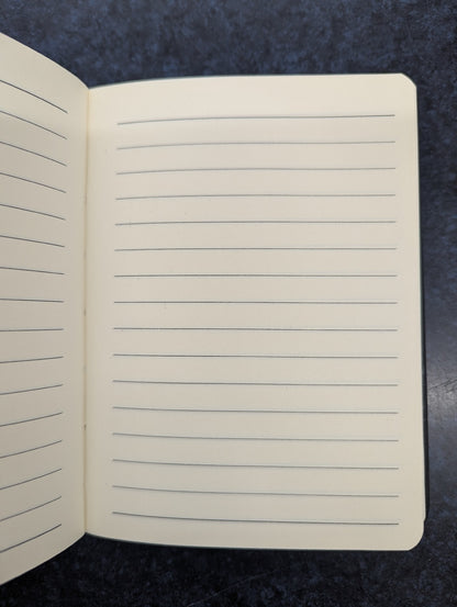A6 Notebook Faux Leather - Black 