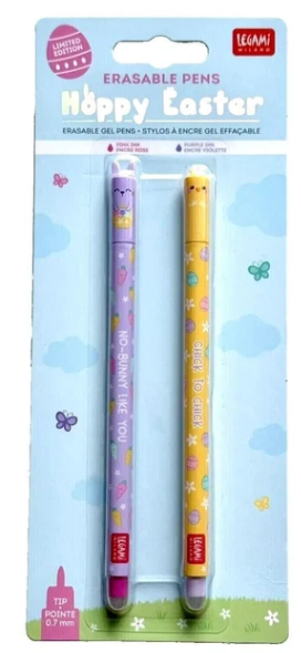 LEGAMI SET OF 2 ERASABLE GEL PENS-HOPPY EASTER