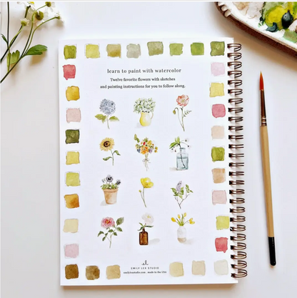 Emily Lex Studio Flowers Watercolour Workbook