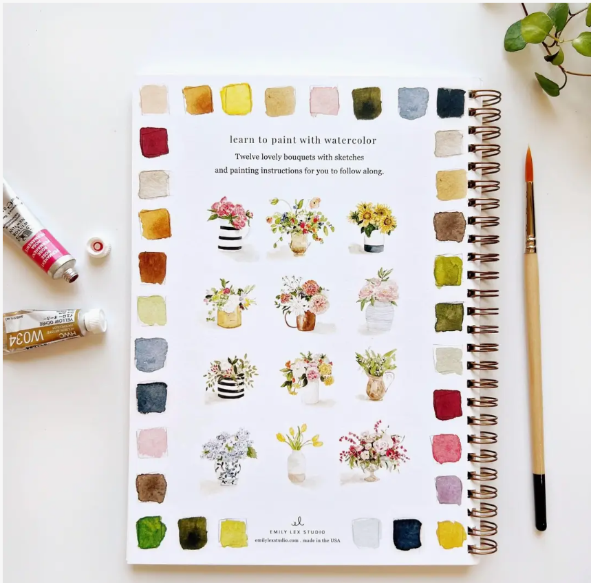 Emily Lex Studio Bouquets Watercolour Workbook