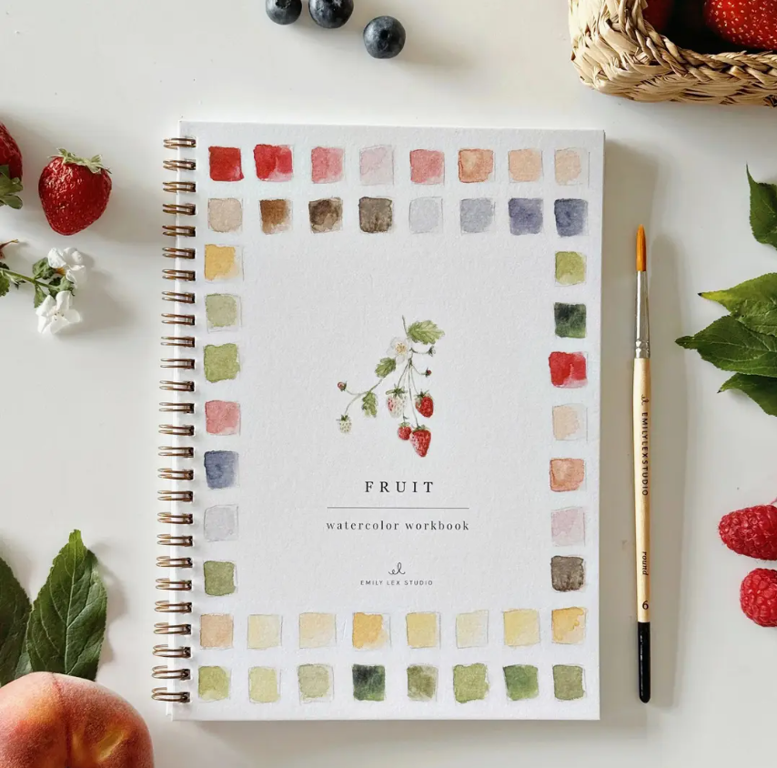 Emily Lex Studio Fruit Watercolour Workbook