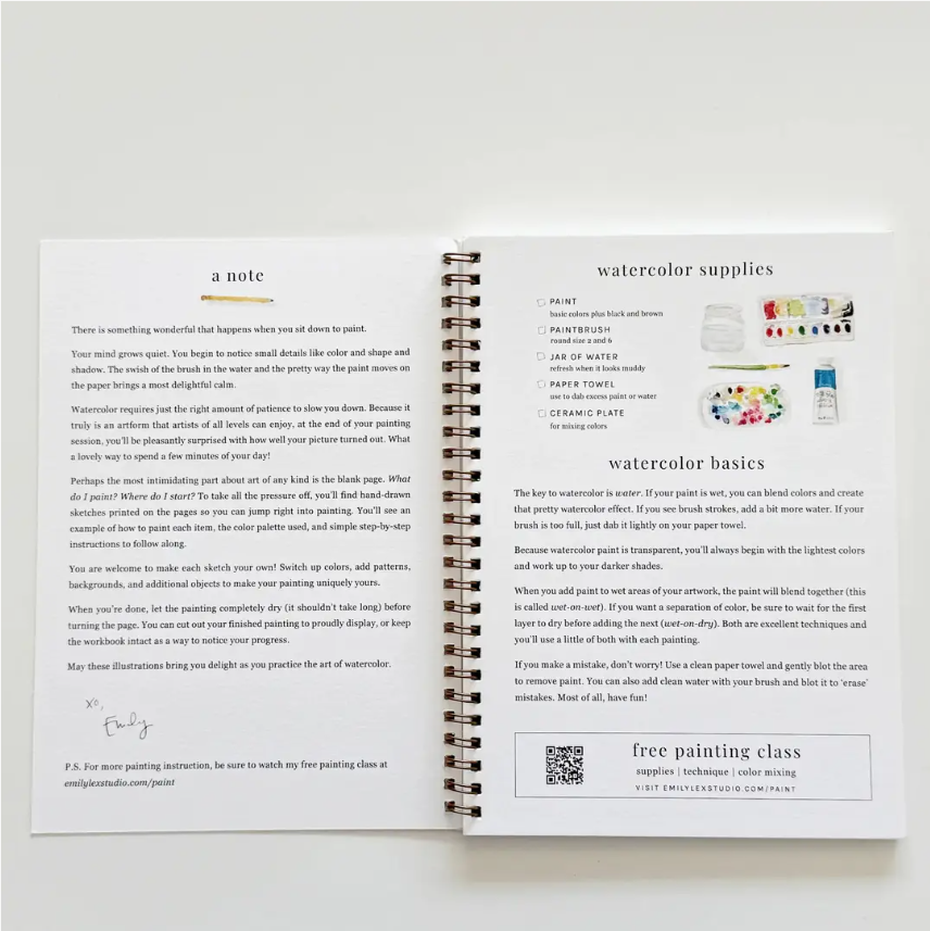 Emily Lex Studio Fruit Watercolour Workbook