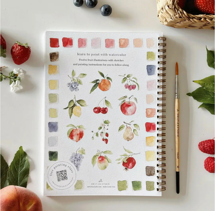 Emily Lex Studio Fruit Watercolour Workbook