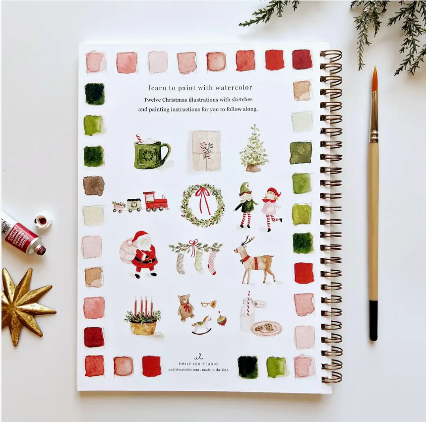 Emily Lex Studio Christmas Watercolour Workbook