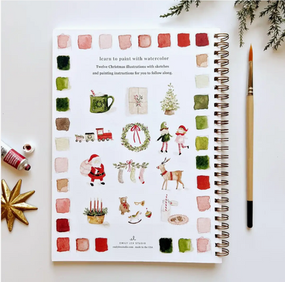 Emily Lex Studio Christmas Watercolour Workbook
