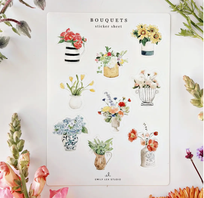 Emily Lex Studio Bouquets Sticker Sheets 