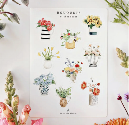 Emily Lex Studio Bouquets Sticker Sheets 